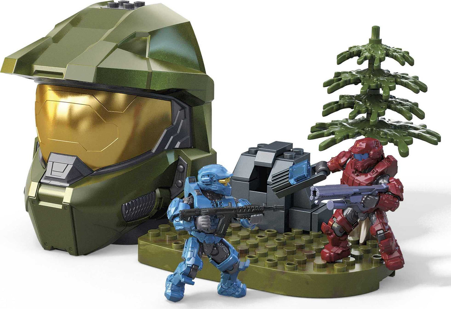 Mega Halo Stockpile Construction Set With Spartan Helmet, Building Toys For Boys, Ages 8+