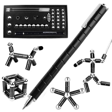 Fidget Pen, Magnetic Fidget Toys Pen,Deformable Magnet Metal Writing Pen For Age 8-13 Kids Boys Girls Teens Adults, Classroom Pr