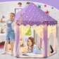 Kixinwa Purple Princess Tent For Girls, Kids Play Tent With Led Small Star Lights, Castle Playhouse Tent For Children Toddlers I