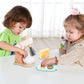 TOOKYLAND Wooden Kitchen Mixer for Kids Age 3 and Up, Wooden Play Kitchen Set with Accessories, Rolling Pin, Tray, Bowl, Biscuit