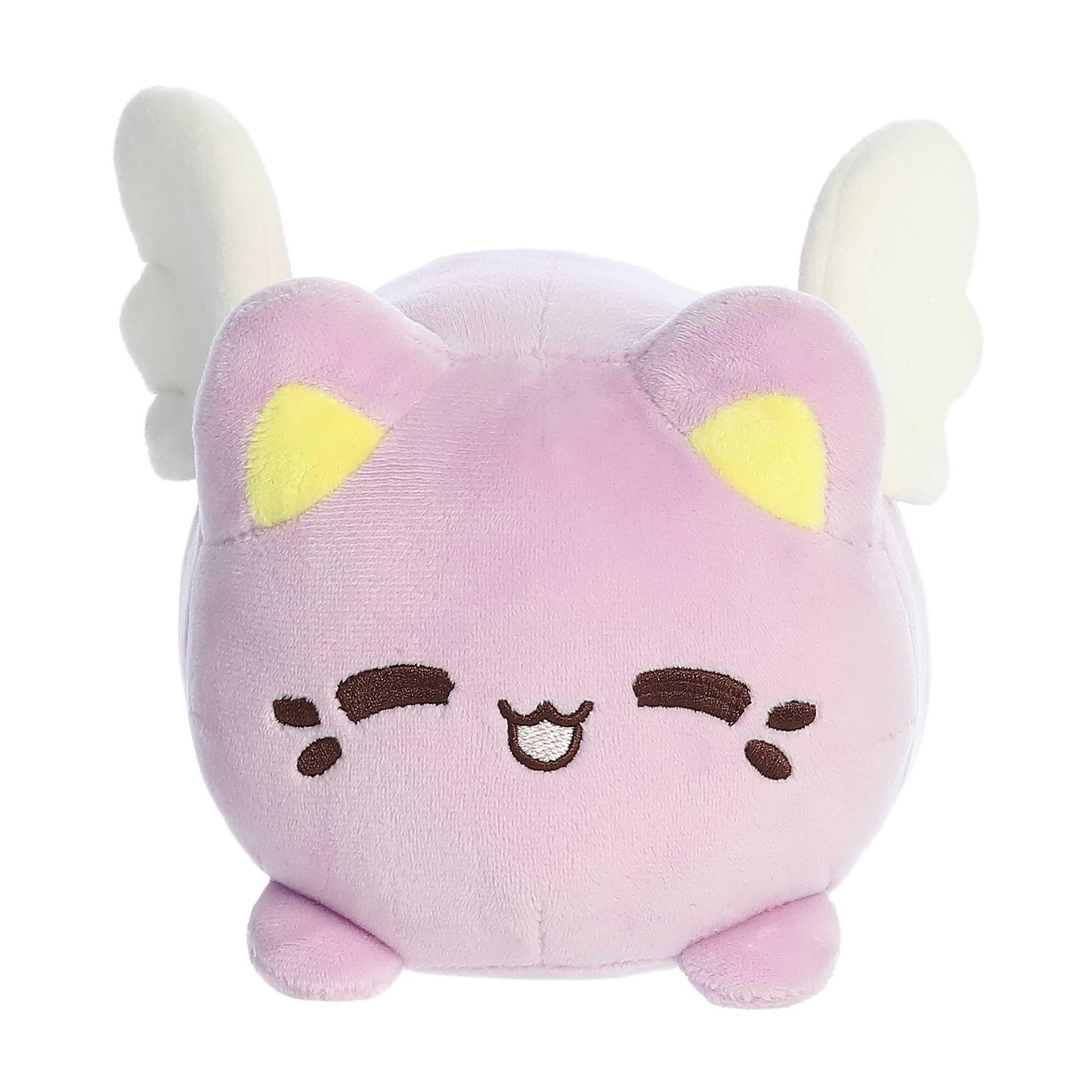 Aurora Enchanting Tasty Peach Candy Heart Meowchi Stuffed Animal - Bright & Colorful Design - Showpiece Plush - Lavender 7 Inche