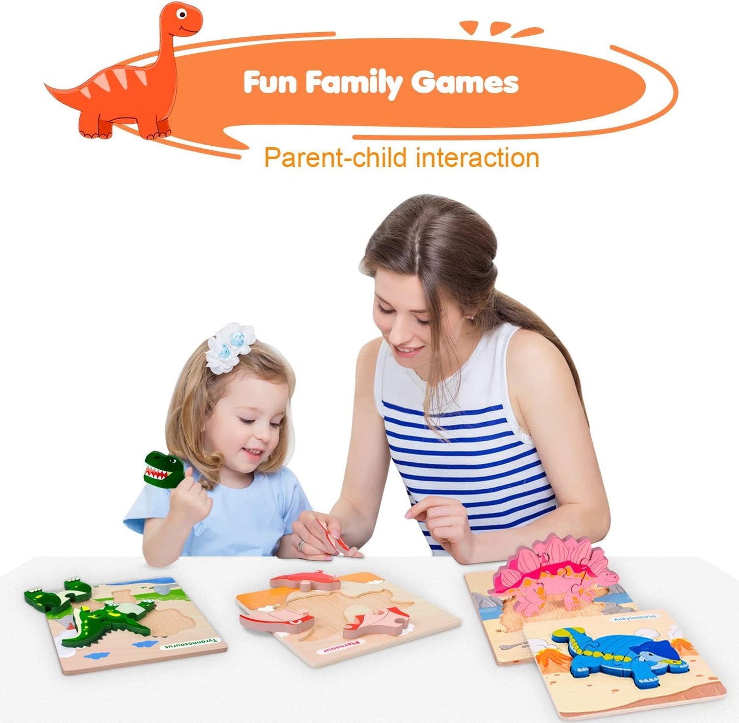 Wooden Puzzles For Toddler, Toys For 1 2 3 Year Old Boys Girls Baby Infant Kids Montessori Learning 6 Animal Pattern Jigsaw Puzz