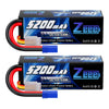 Zeee 4S Lipo Battery 5200mAh 14.8V 120C Hard Case Battery with EC5 Plug for RC Buggy Truggy 1/10 Scale Racing Truck Crawler Mons