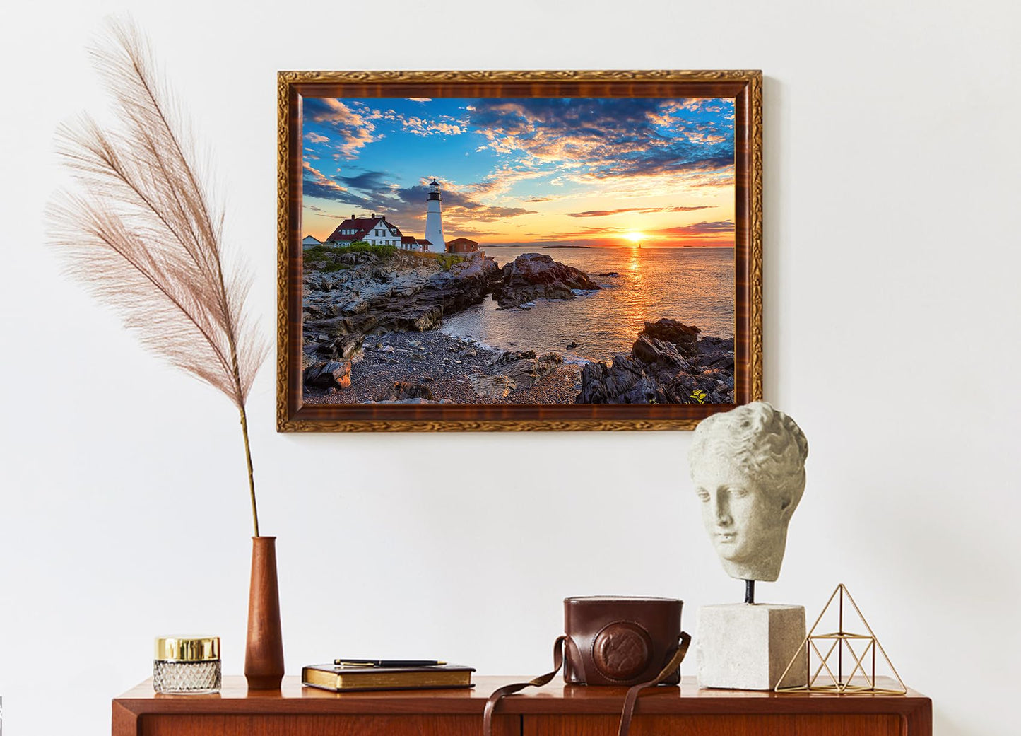 Jigsaw Puzzles 2 Pack 1000 Pieces - Wishdiam Puzzles For Adults - Lighthouses Portland Head Light Nature Landscape Impossible Challenging Puzzles For Home Decor Birthday Party Gifts Toy For Men Women