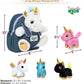 Naturally KIDS Toddler Unicorn Backpack w Plush Unicorn Toys, Gifts for 2-5 Year Old Girls, Toddler Backpack