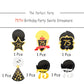 LINGTEER Happy 75th Birthday Decorations - 12Pcs Birthday Black & Gold Swirls Streamer Set,Cheers to 75 Years Old Bday Party Dec