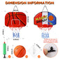 Sosation 2 Pcs Mini Basketball Hoop with 4 Basketball  Sticky Hook  Pump  Indoor No Drilling Basketball Hoop Decompress Game for Kid mature-themed Gift(Shoot  Basketball Pattern Style)