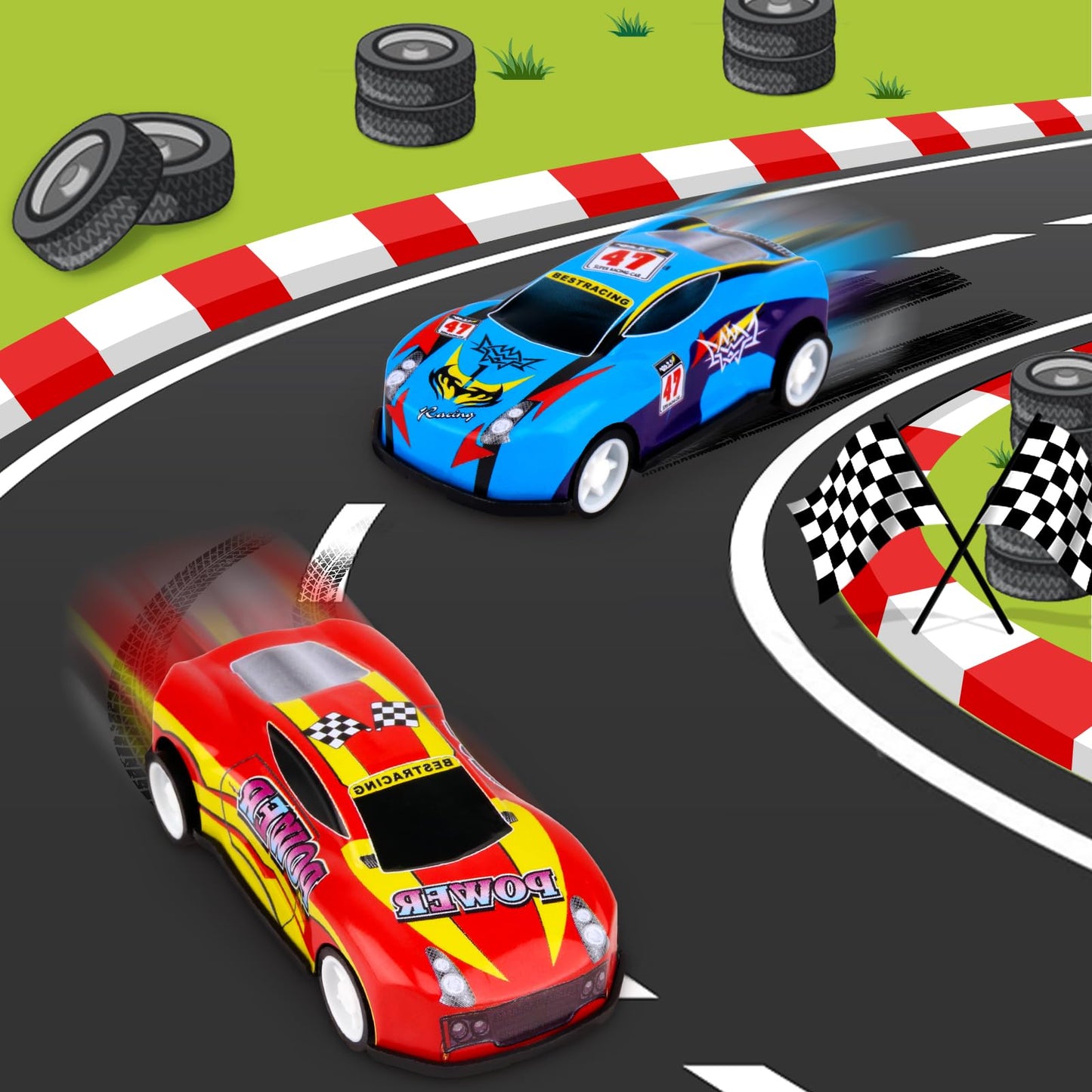 Adecortalk 28 Pcs Pull Back Cars For Kids, Mini Vehicles Toy Bulk Party Favor Racing Cars Toys For Toddlers Boys Girls Ages 3-8,