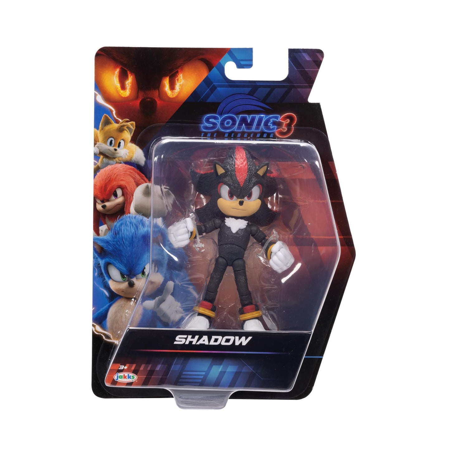 Sonic The Hedgehog Sonic 3 Movie Action Figures 5-Inch Shadow Collector Toy Figure, Highly Articulated for Boys Girls - Official