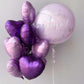 Lovoir 10 Pcs Pearl Purple Heart Shape Foil Mylar Balloons 18 Inch Love Balloons For Valentine'S Day Birthday Party Decorations