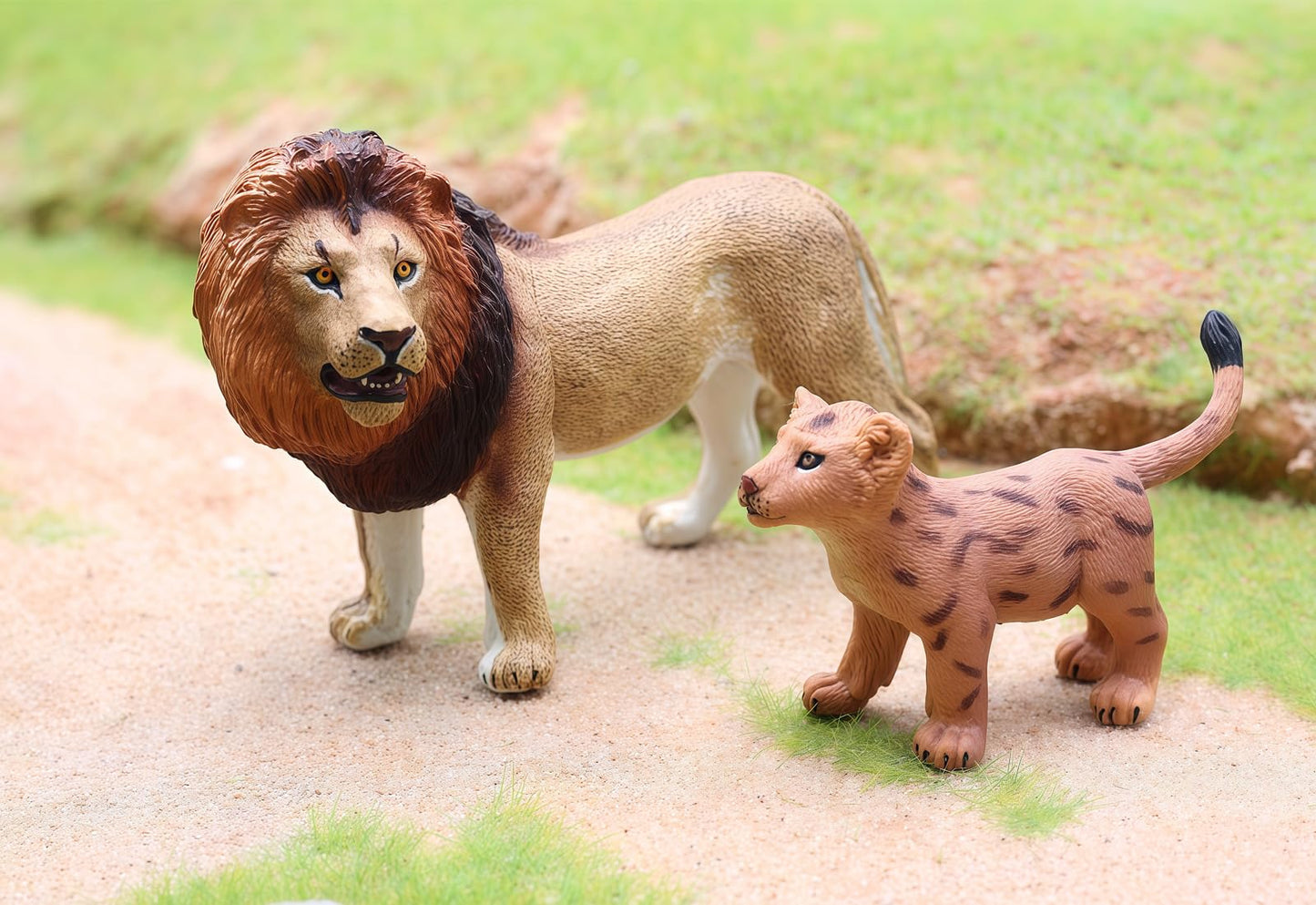 Gemini&Genius Lion Family Toys For Kids, Safari Lion Animal Toy Figures, Wildlife Family Lions Action Figures, Great For Educati