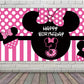 Minnie Mouse 3Rd Birthday Backdrop, Minnie Mouse 3Rd Birthday Banner Party Supplies, Minnie Mouse 3Rd Birthday Decorations, Thir
