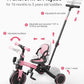 besrey 5 in 1 Toddler Bike, Toddler Tricycle for 1-3 Year Old, Trike with Push Handle, Backrest and Safety Belt, Birthday Gifts