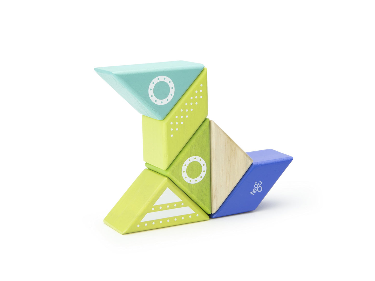 6 Piece Tegu Travel Pal Magnetic Wooden Block Set, Spaceship