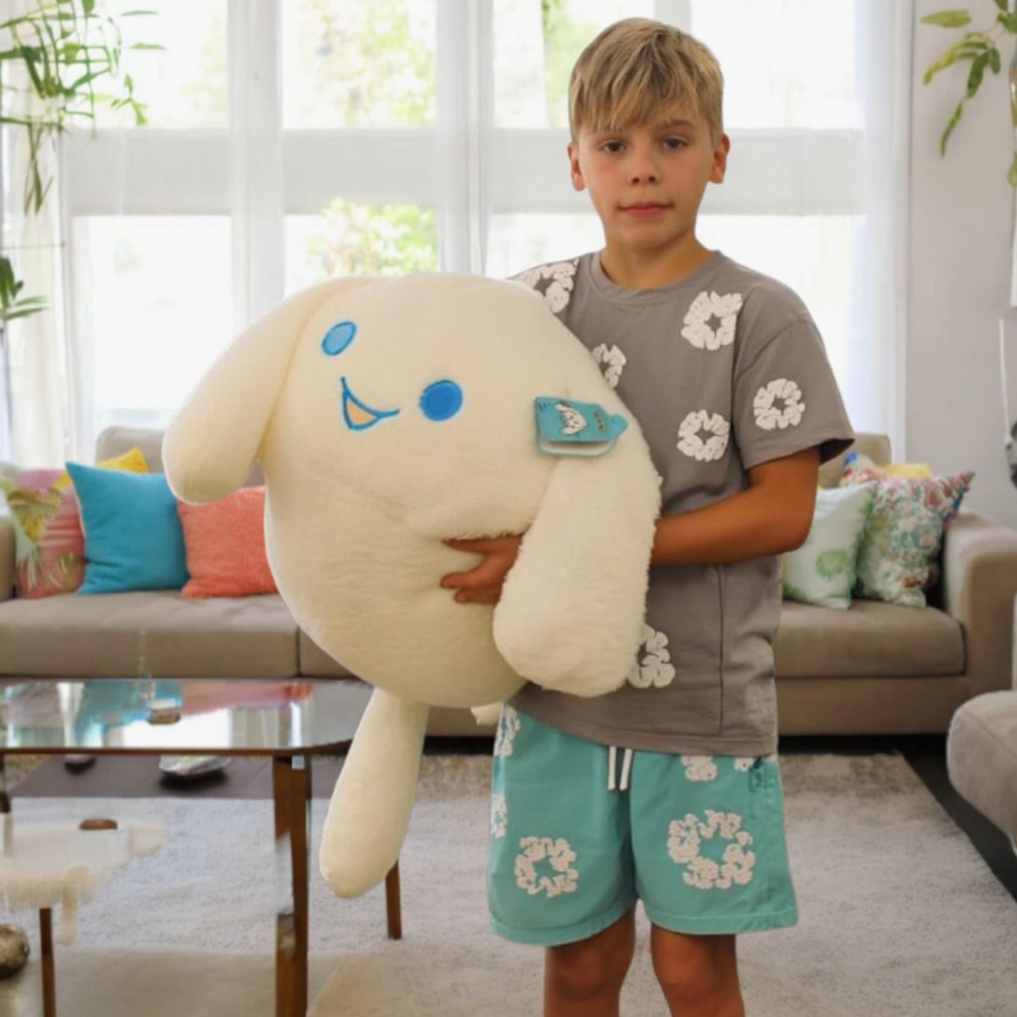 WORLD OF PLUSH 29-inch Jumbo Rabbit Plush Design - Squishy Cuddly & Fun - Ideal Gift for Family Members - Exceptional & limited availability Size