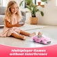 HapKid Pink Remote Control Car for Girls, 1:18 Scale RC Cars with LED Light, 2.4 GHZ Pink Truck Toy with 100 Min Long-Lasting Re