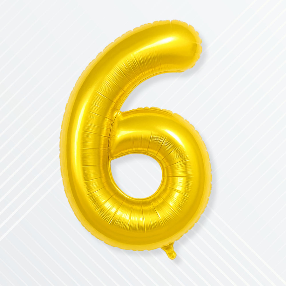 Flyloons 6 number Foil Balloon Gold 16 inch Size For Baby Kids Boys Girls Happy Birthday Decoration Items 6th Year Number Balloo