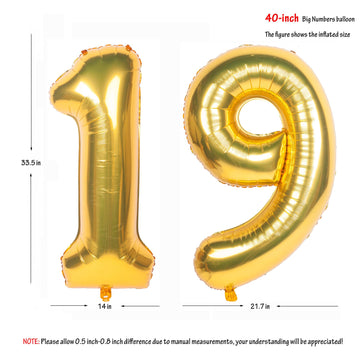 40 Inch Gold Number Balloons Helium Foil Mylar Balloon Birthday Party Banquet Decoration 19