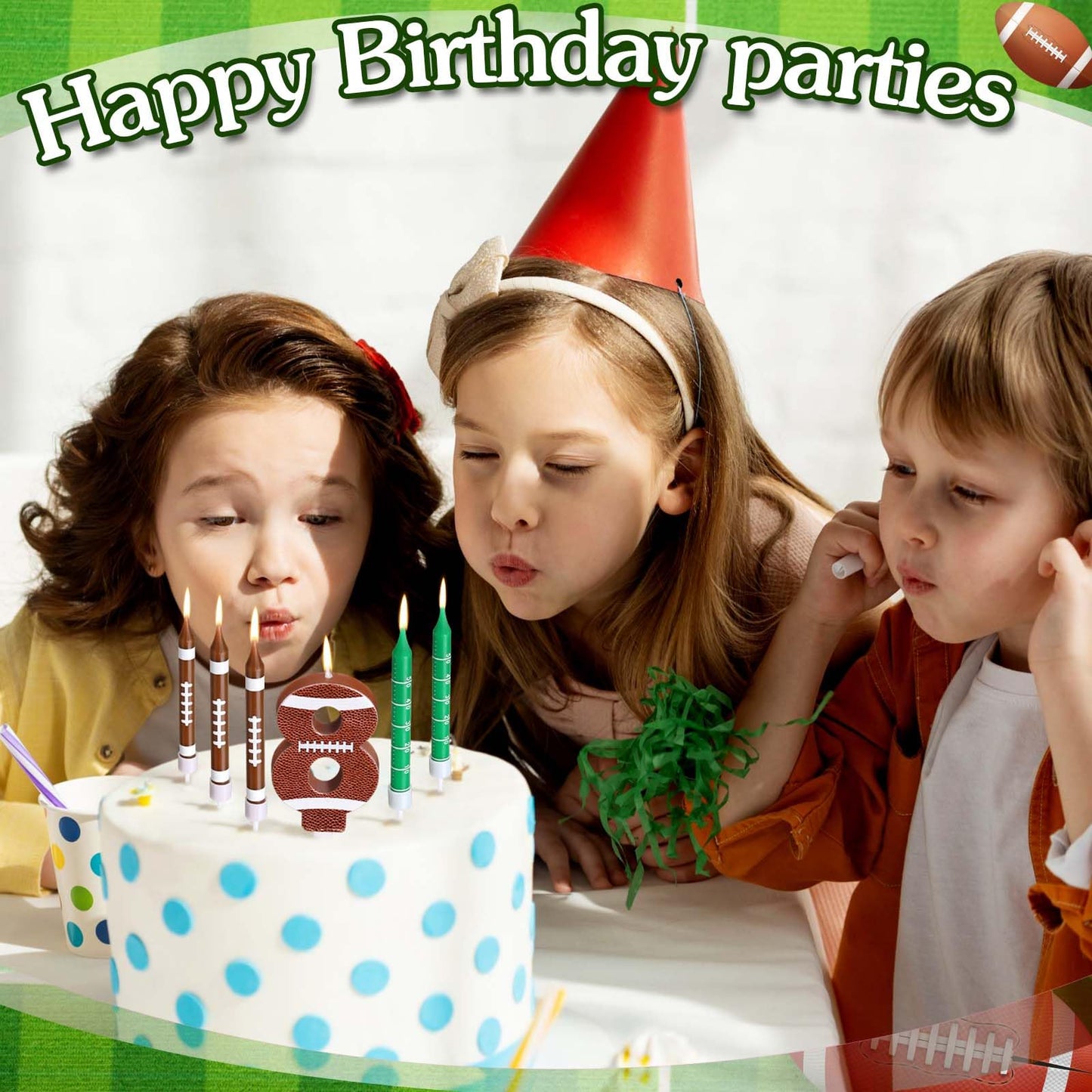 11 Pcs Football Birthday Candles Number 1-9 Candle Football Cake Topper Decor Football Themed Birthday Cake Decorations for Boys