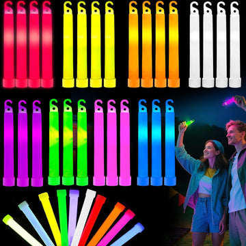 105 Pcs Glow Sticks - 4 inch Glow In the Dark Sticks Halloween Party Favors, Waterproof Glow Sticks Lights Bulk Party Pack for K