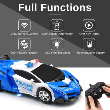 Remote Control Car,Transform Robot RC Car Age 3 4 5 6 7 8-12 Years Old for Kids, Deformation Car Model Toy Gift for Children,One