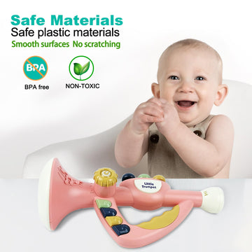 Iiromeci Musical Toys For Kids, Little Trumpet Toy For Toddlers, Blow Horn Baby Educational Toys, Infants Music Toy For Girls Bo