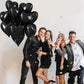 Black Heart Balloons, 18 Inch Black Helium Heart Balloons, 12Pcs Large Black Heart Shape Mylar Balloons, Black Foil Heart Balloo