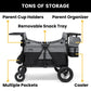 Jeep Wrangler Deluxe 4 Seater Stroller Wagon By Delta Children - Premium Quad Stroller Wagon For 4 Kids With Convertible Seats,