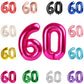 60 Balloon Number, Hot Pink Number 60Th Birthday Balloons 40 Inch, 60 Years Old Hot Pink Birthday Decorations For Men Women, 60T