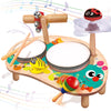 Kids Drum Set For Toddlers: Montessori Musical Instruments Set Toddler Toys - 7 In 1 Wooden Musical Kit Baby Sensory Educational Toys Christmas Birthday Gifts For Boys & Girls Age 2 3
