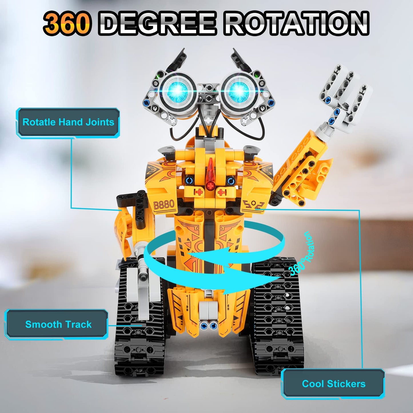 Sillbird Robot Building Kit With Remote Control Stem Gifts For Boys Age 8-12, Technic Buildable Coding Robotic Set Birthday Toys