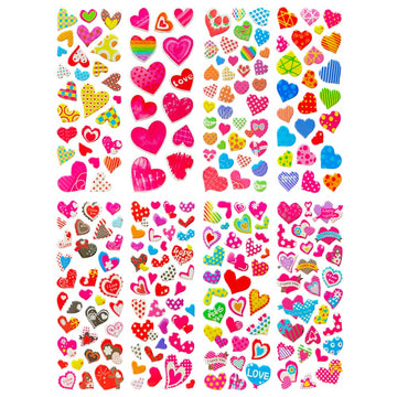 Six Vanka 3D Puffy Stickers For Kids, 8 Different Sheets Including Lovely Heart Sticker For Boys And Girls