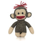Plushland Curioso Brown Sock Monkey - Hand Knitted 6-Inch Stuffed Animal Toy for Kids, Babies, and Teens - Perfect Gift Puppet