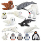 BEYONGME 14PCS 3D Printed Arctic Animals Figurines Toys, Realistic Polar Animal Articulated Bath Toys with Polar Bear Fox Pengui