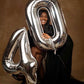 40 Inch Silver 40 Number Balloons Giant Jumbo Huge 40 Foil Mylar Helium Number Digital Balloons Silver Birthday Mylar Digital Ba