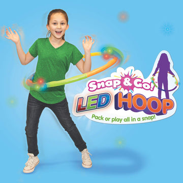 Geospace Led Light Up Snap & Go Multi Color 6 Piece Hula Hoop Toy For Kids Great For Exercise, Birthday Parties (Single Pack) No