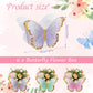 Fuutreo 6 Pcs Butterfly Centerpieces For Baby Shower Birthday Tea Party Favors D  Cor, Butterfly Decorations For Tables, Butterf