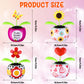 4 Solar Dancing Butterfly Toy Solar Powered Dancing Sun Flower In Colorful Pots Swinging Heart Shape Flip Flap Animated Bobblehead Dancer Window Rose Sun Catcher Car Dashboard Decor
