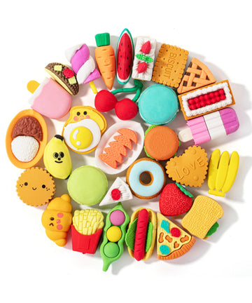 Mr. Pen- Food Erasers, 30Pcs, Take Apart Erasers, Fun Eraser for Kids, Food Eraser for Kids