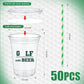 Foldtier 50 Pcs Golf Cups, 12 Oz Disposable Plastic Cups With Straws And Lids Golf Clear Cup Birthday Bachelor Cups Supplies Bir
