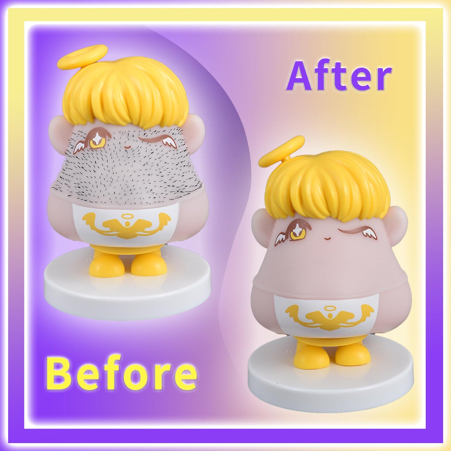 Angel Pulling Hair Fidget Toy For Halloween Christmas Party Favors Trichotillomania Picking Gag Gifts,Shaking Bobblehead Dashboard Car Accessories Dashboard Decorations Men&Women Birthday Gifts
