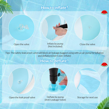 Bestrip Pool Floats Adult Size For Kids Age 8-12 Adults Inflatable Floats Swimming Ring Toys Beach Pool Party Lake Use (1Pcs-Blu