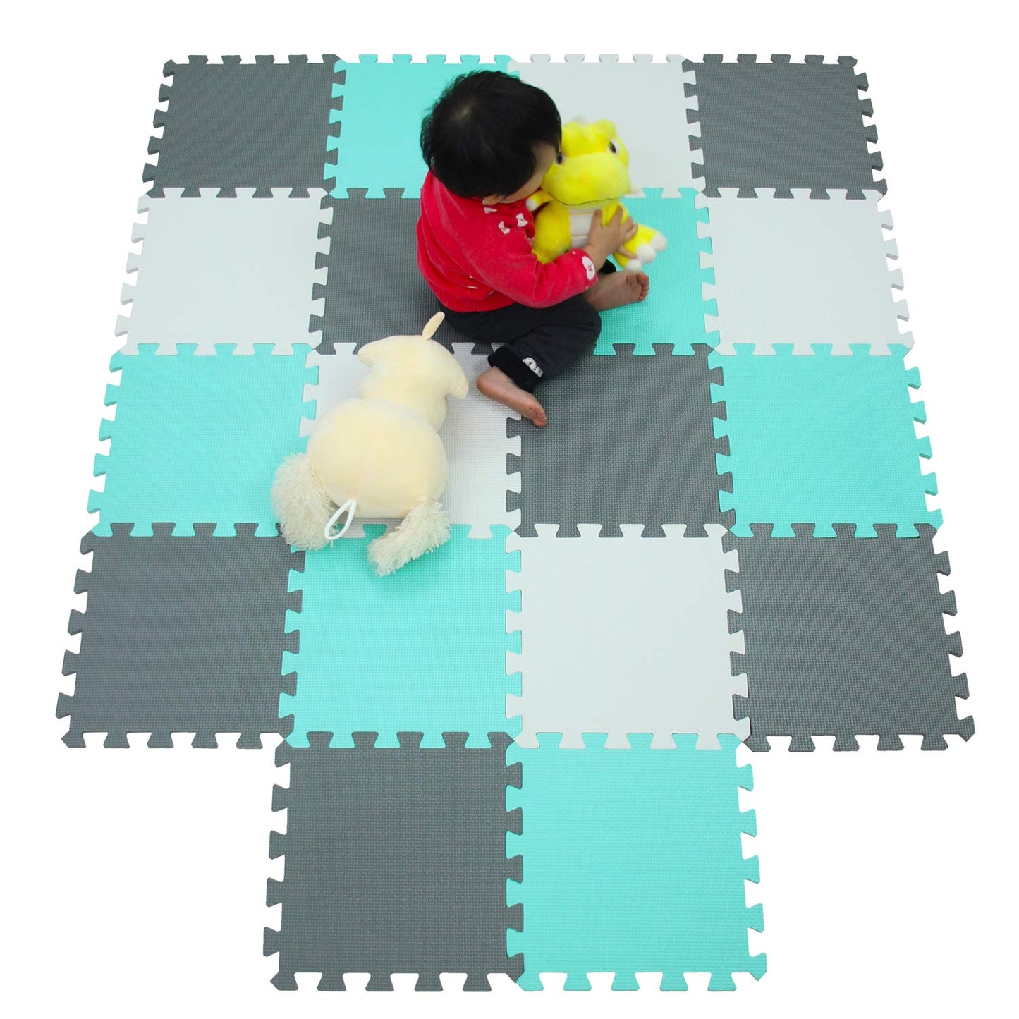 meiqicool Baby Play Mats for Kids and Toddlers Puzzle Mat Baby Tummy Time Play Mat Interlocking Crawling EVA Foam Mat 18 Tiles for Gym  Nursery  Playroom AHL