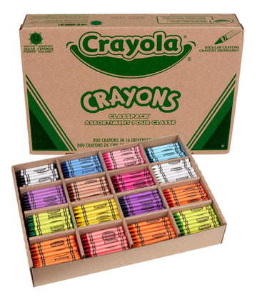 Crayola Bulk Crayon Classpack - 800ct (16 Colors), Bulk Teacher Supplies & Classroom Essentials for Back to School, Arts & Craft