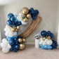 Bezente Giant Navy Blue Balloons - 36 Inch Jumbo Latex - 8 Pack for Baby Showers, Graduations, Weddings, and Parties