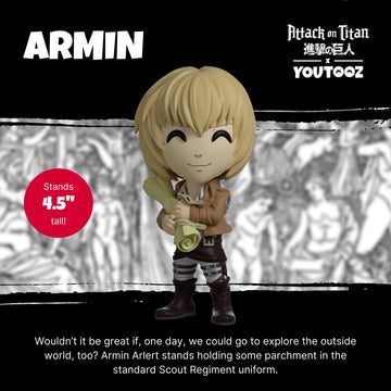 Youtooz Armin Vinyl Figure, 4.5 Armin Anime Figure, Collectible - Youtooz Attack on Titan Collection