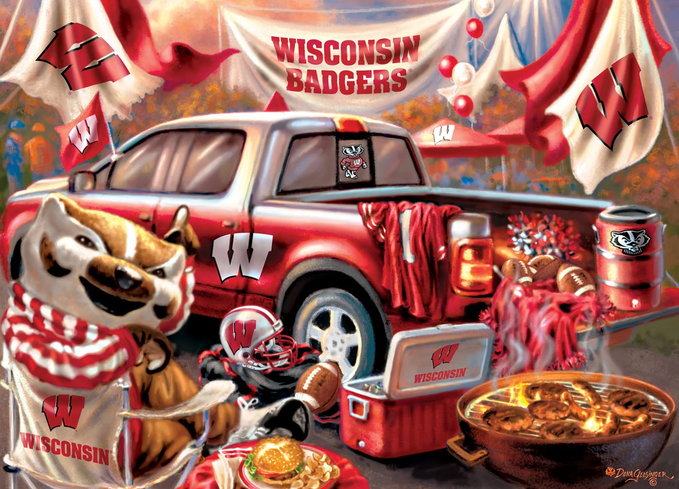 MasterPieces NCAA Gameday Puzzles Collection - Wisconsin NCAA Gameday Collection 1000 Piece Jigsaw Puzzle  19.25 x 26.75