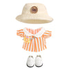 17cm Doll Clothes for Labubu - Kawaii Clown Style Set - Doll's Hat & Doll's Clothing & Doll's Shoes & Camera  Cute Doll Outfit with Accessories for Display  Collectors  Gift - Orange (NO Dolls)