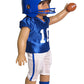 American Fashion World Blue Football Uniform 6pc Set for 18-Inch Dolls | Premium Polyester Material & Trendy Design