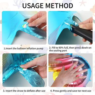 9Th Mermaid Birthday Decorations,Little Mermaid Party Decoration Mermaid Balloons Kit Sea Balloon Mermaid Foil Balloon Mermaid Tail Balloons For Girls Mermaid Party Baby Shower